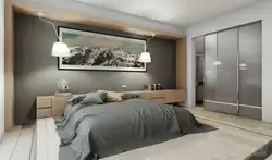 Bedroom with dressing room design 14 sq.m.