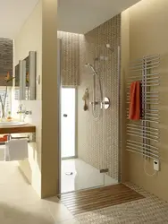 Bathroom design with shower without tray