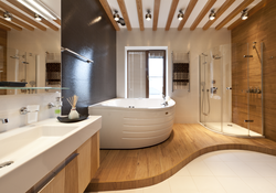 Ванные комнаты дизайн с ванной в загородном доме
