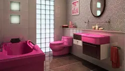 Интерьер цветной ванной