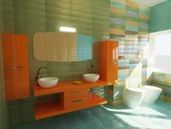 Colored Bathroom Interior