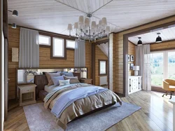 Bedrooms In A Timber House Photo