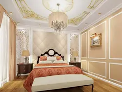 Bedroom ceiling in classic style photo