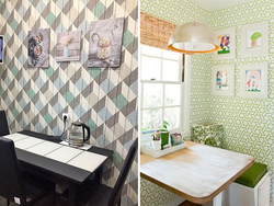 Fashionable wallpaper for the kitchen photo