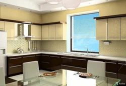 Corner Kitchens With Window Sill Design