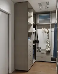Wardrobe for a narrow bedroom photo design