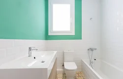 Bath design with painted tiles