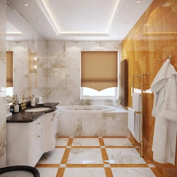 Bathroom design with a 10 sq.m window