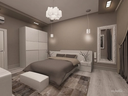 Спальня в серо коричневых тонах дизайн фото