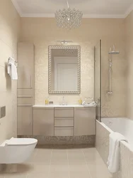 Small bathroom design light tiles