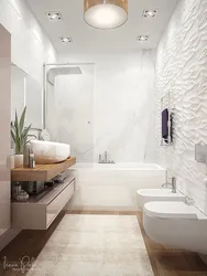 Small bathroom design light tiles