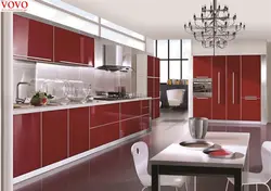 Kitchen renovation design red