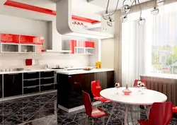 Kitchen renovation design red
