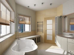 Bathroom 6 m with window design