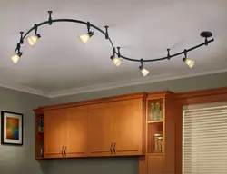 Chandelier for low kitchen photo
