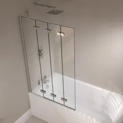 Bathtub with glass curtain photo