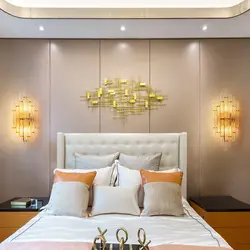Wall Sconce In The Bedroom Above The Bed Photo