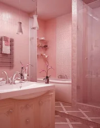 Дызайн ваннаў персікавых кветак
