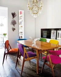 Kitchen interiors with beautiful chairs