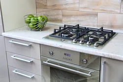 Kitchen design with hob and oven