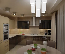 Photo of a kitchen in a three-room apartment in a panel house