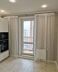Curtains In The Kitchen Living Room With A Balcony Photo