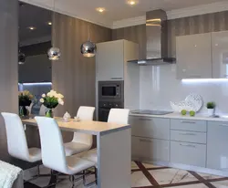 Kitchen interior 13 sq m in modern style