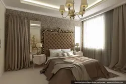 Bedroom interior with monograms