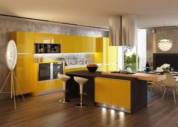 Кухни в желтом тоне фото