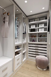 Dressing room design in white
