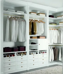 Dressing room design in white