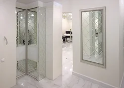 Diamond Pattern Mirror In The Hallway Interior