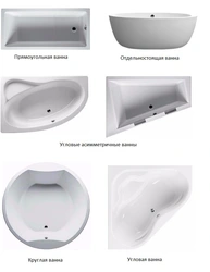 Types of bathtub shapes photo