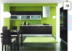 Light Green Kitchen Interior