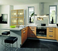 Corner kitchen with peninsula photo