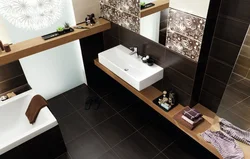 Bathroom tiles dark floor design