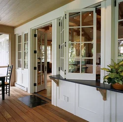 Windows With Access To The Terrace From The Kitchen Photo