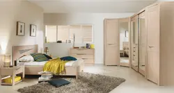 Bedroom Interior Design With Corner Wardrobe