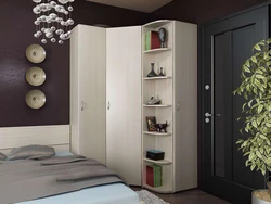 Bedroom Interior Design With Corner Wardrobe