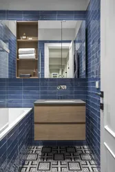 Bathroom design blue gray