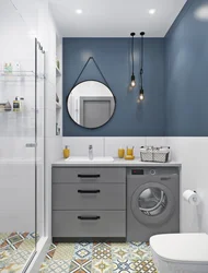 Bathroom design blue gray