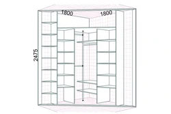 Corner Wardrobe In The Bedroom With Photo Dimensions