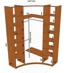 Corner Wardrobe In The Bedroom With Photo Dimensions