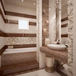 Bathroom tiles warm tone design