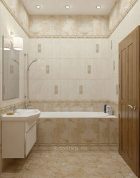Bathroom Tiles Warm Tone Design