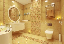 Bathroom tiles warm tone design