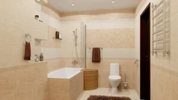 Bathroom tiles warm tone design