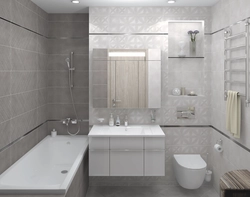 Bathroom and toilet gray white photo