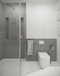 Bathroom And Toilet Gray White Photo