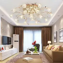 Дизайн потолков гостиной комнаты